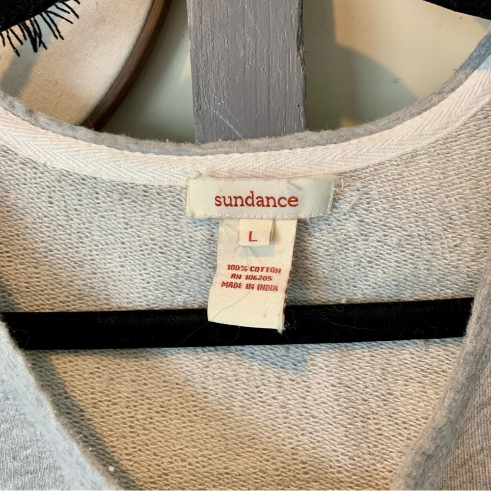 Sundance Pullover Women’s Quarter Sleeve Gray Size L  #314 - Picture 3 of 4